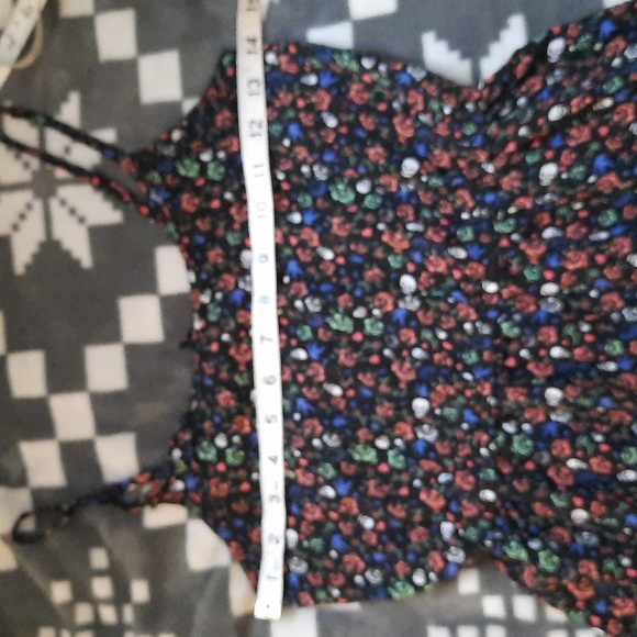 H&M Divided Skull Rose Print Adjustable Spaghetti Strap Dress Size 4 - Picture 4 of 8
